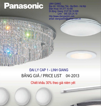Catalog và báo giá tháng 4/2013 Panasonic